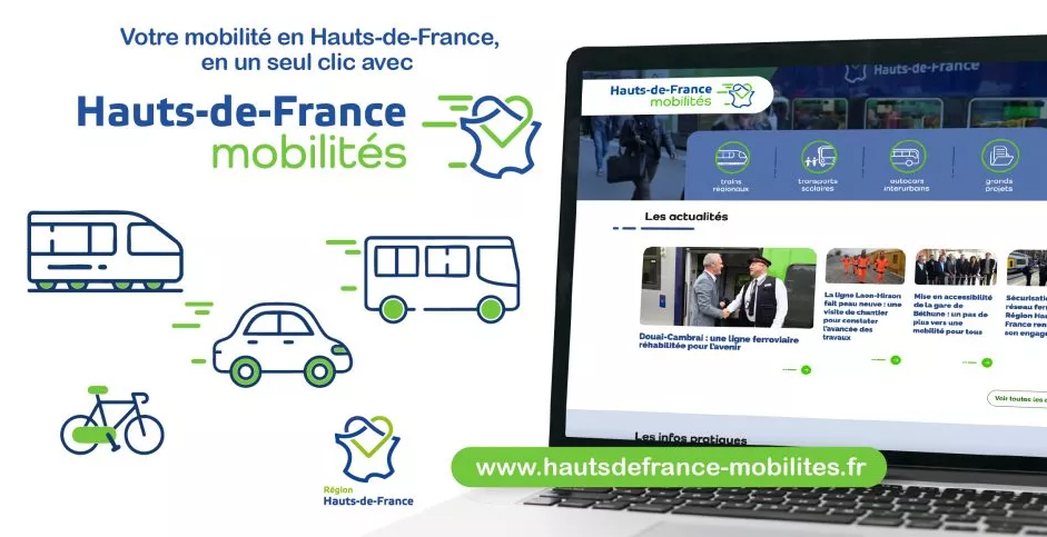 Visuel du nouveau site Hauts de France Mobilités