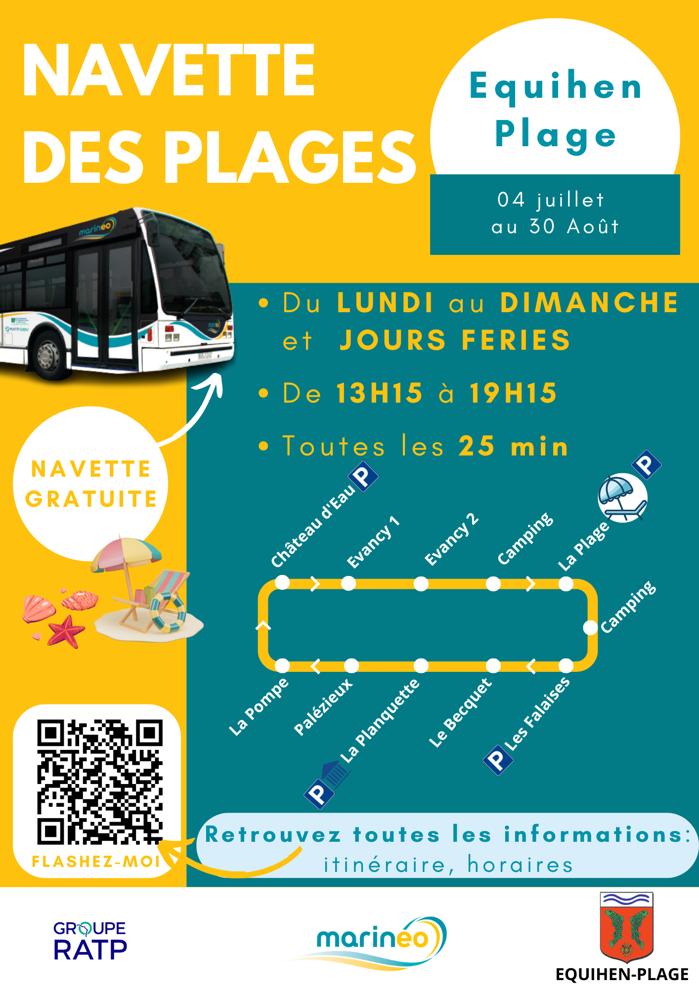 horaires navettes equihen