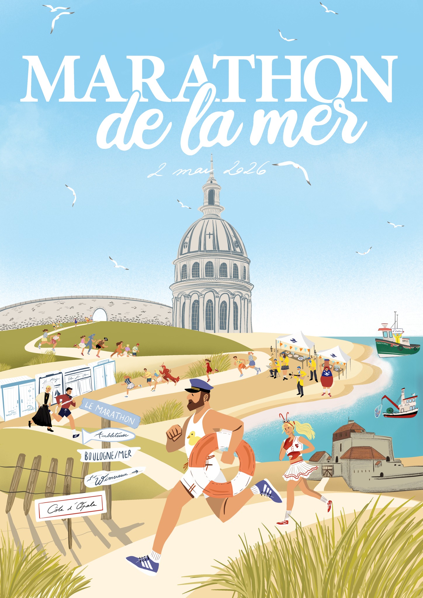Affiche marathon de la mer