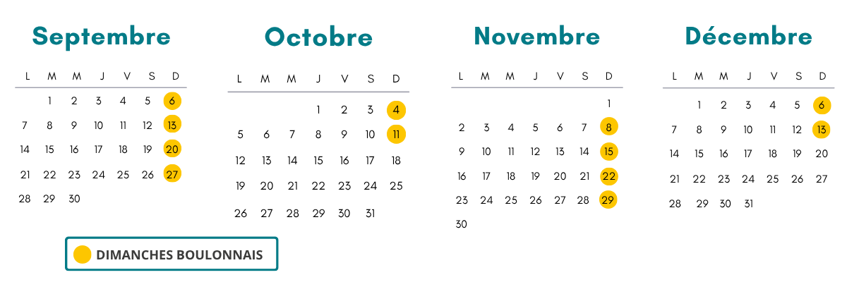 calendrier dimanches boulonnais